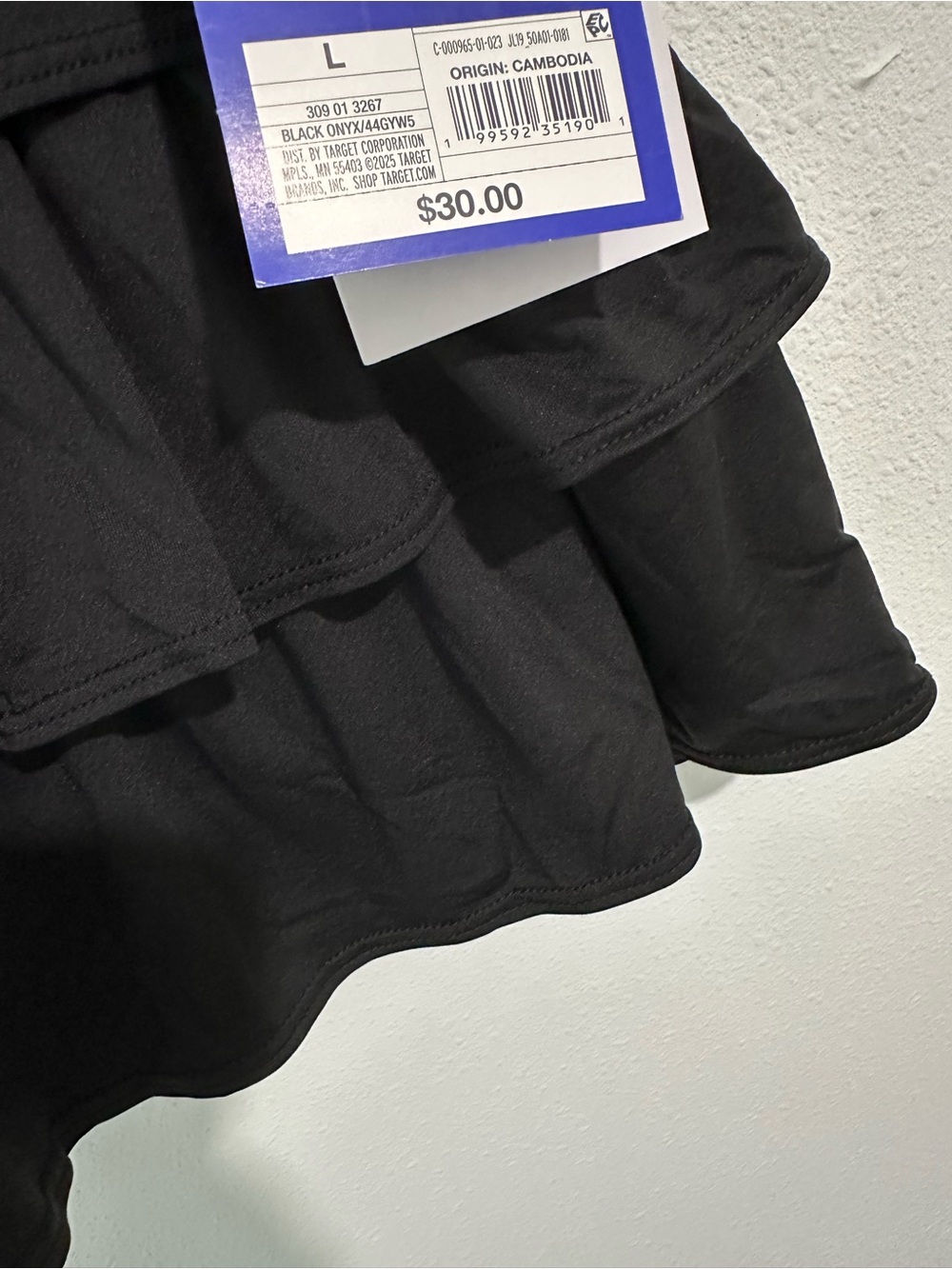 JoyLab Black Tiered Ruffle Mini Skort - Picture 6 of 11